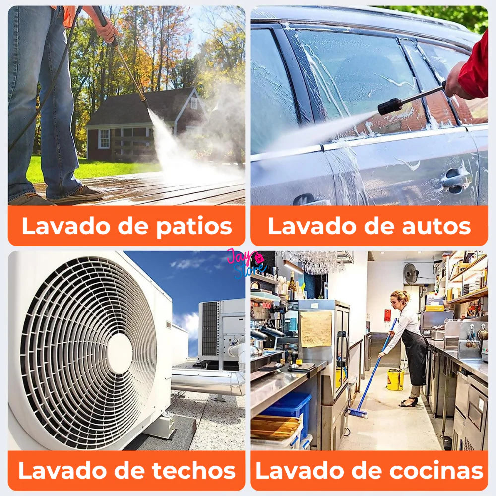 Hidrolavadora Doble Batería Boquilla 6 en 1